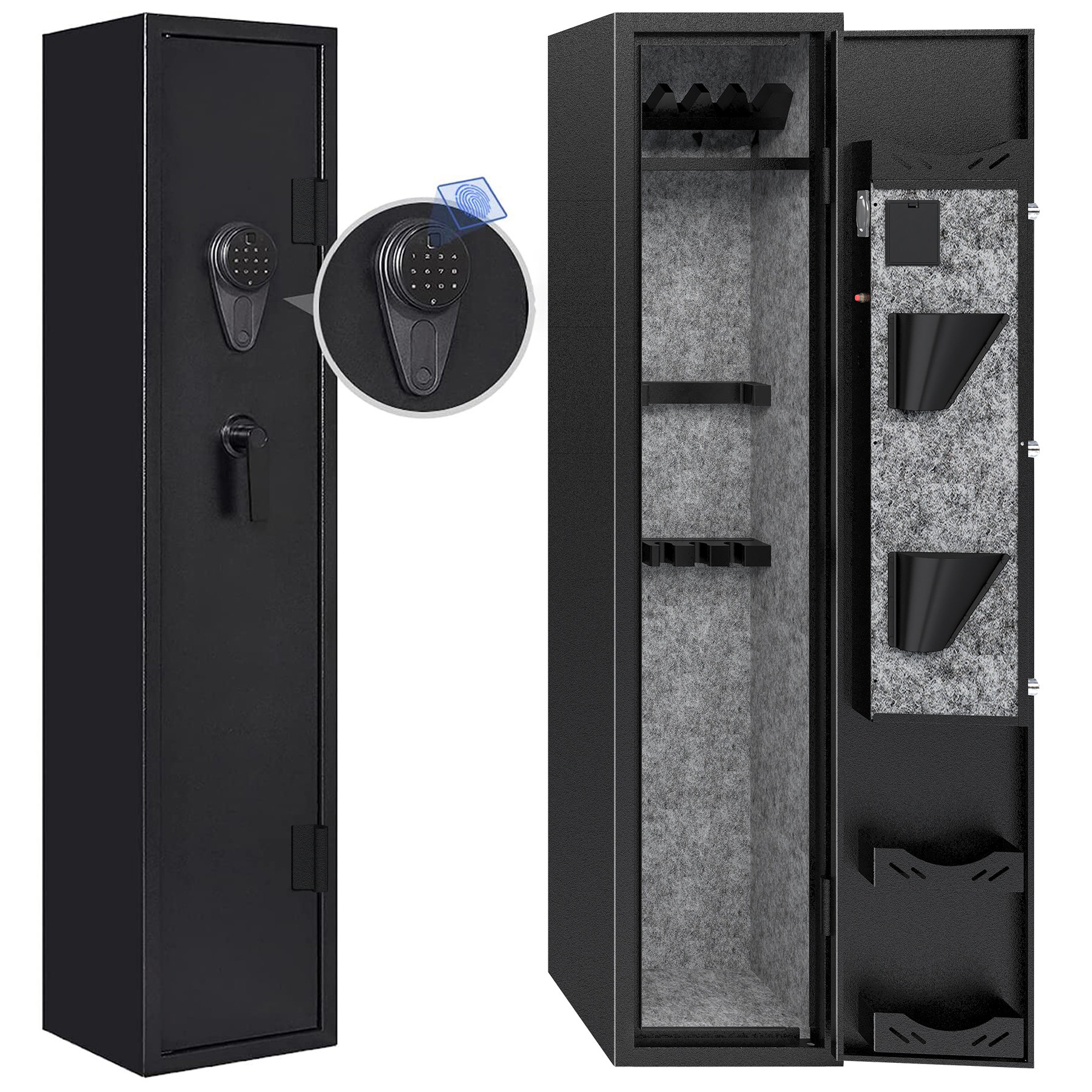 Kaer Gun Safe Rifle Safe W Biometric Fingerprint Gun Cabinets For 3 5